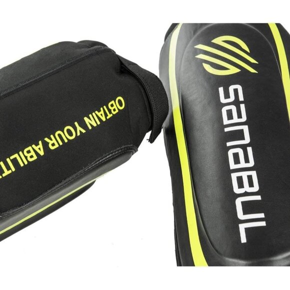 Sanabul Essential Sleeve Kickboxing Shin Guards MMA Muay Thai Neoprene Size XS - Picture 3 of 9